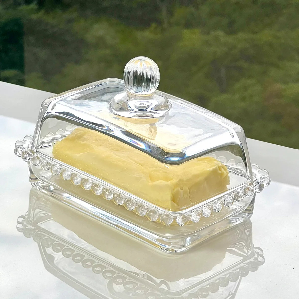 Manteigueira Cristal com Tampa Elegance - Vidrox®