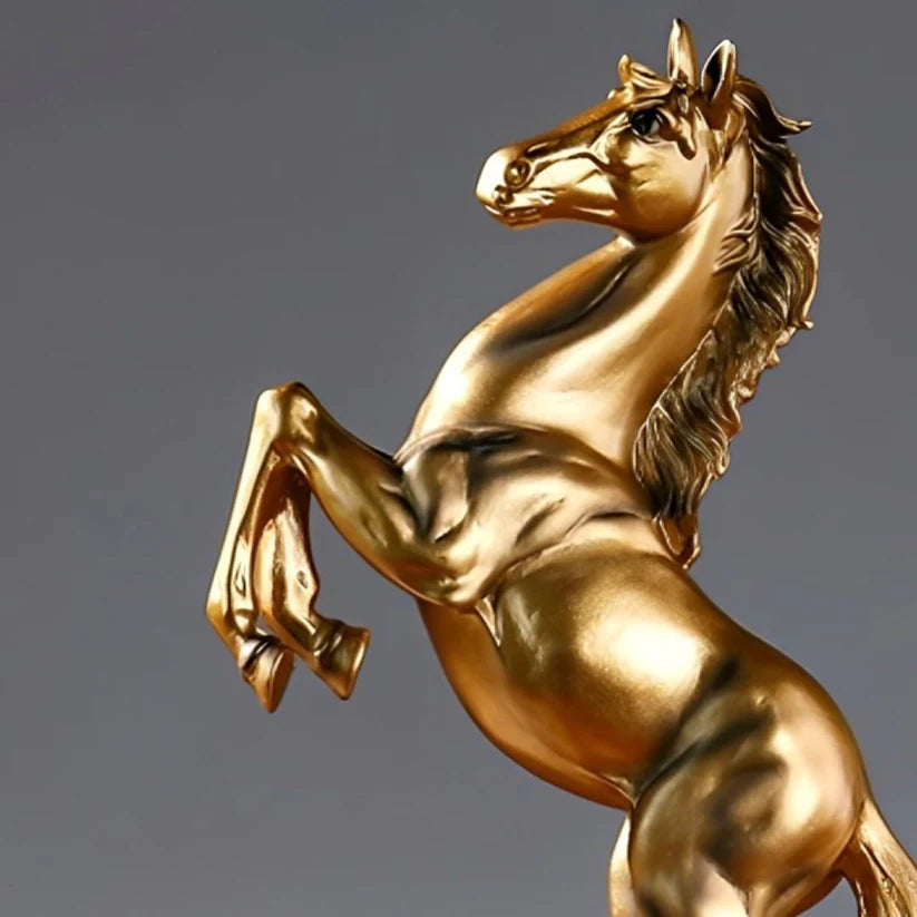 Escultura Cavalo Dourado - GoldenHorse®
