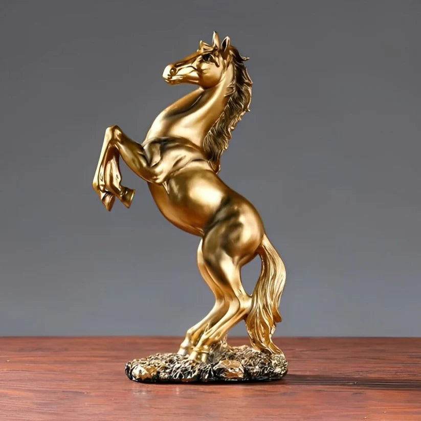 Escultura Cavalo Dourado - GoldenHorse®
