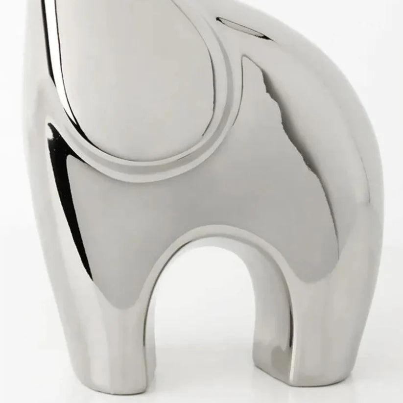 Escultura Elefantes em Metal Brilhante - ElefanteLux®