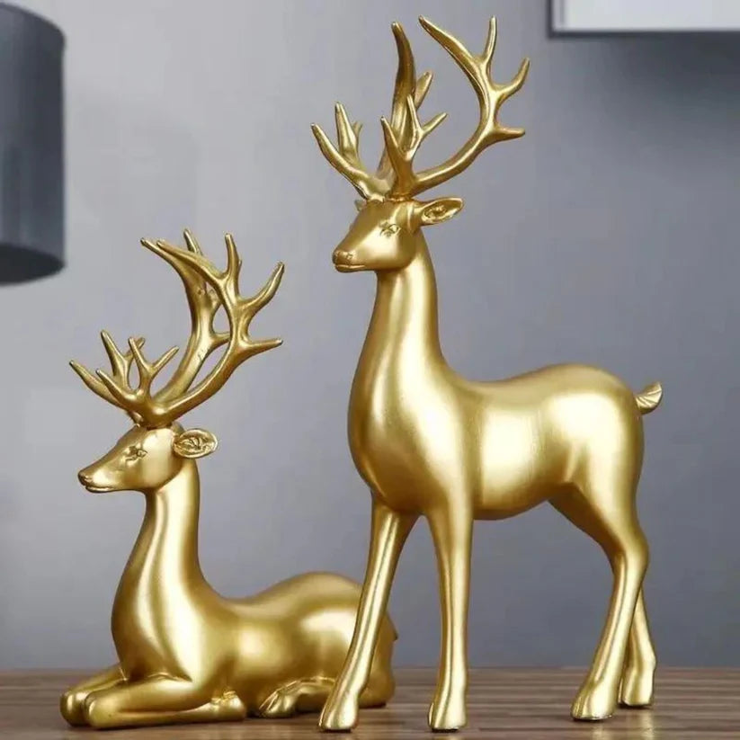 Escultura Renas Douradas - GoldenSpirit®