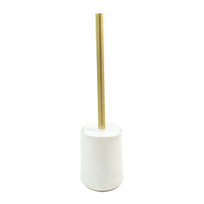 Kit Saboneteira e Escova Sanitária em Cerâmica - GoldenClean®